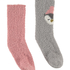 2 pairs of cosy socks, Gray