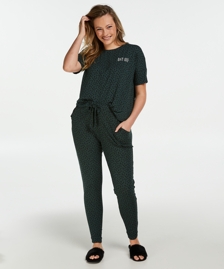 Loose-fitting Pajama Pants, Green