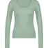 Ribbed Pyjama Top, Green