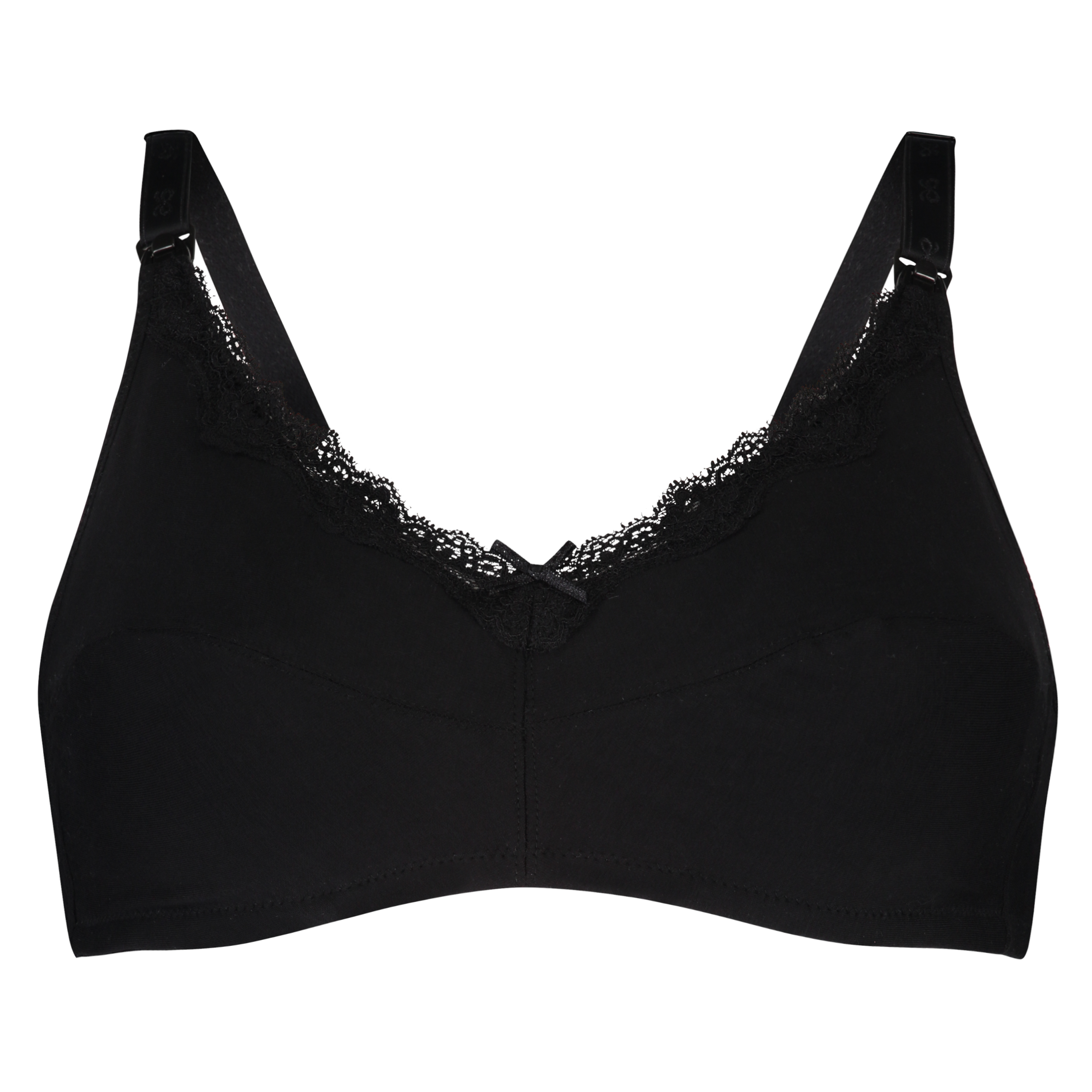 Non-Padded Nursing Bra, Black, main