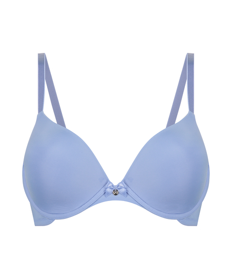 Plunge Padded Underwired Bra, Blue
