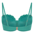 Scallop Padded Strapless Underwired Bikini Top Cup E +, Green