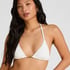 Triangle Bikini Top Crinkle, White
