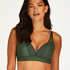 Cleo padded non-underwired bra, Green