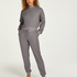 Petite Brushed Rib Pyjama Pants, Gray