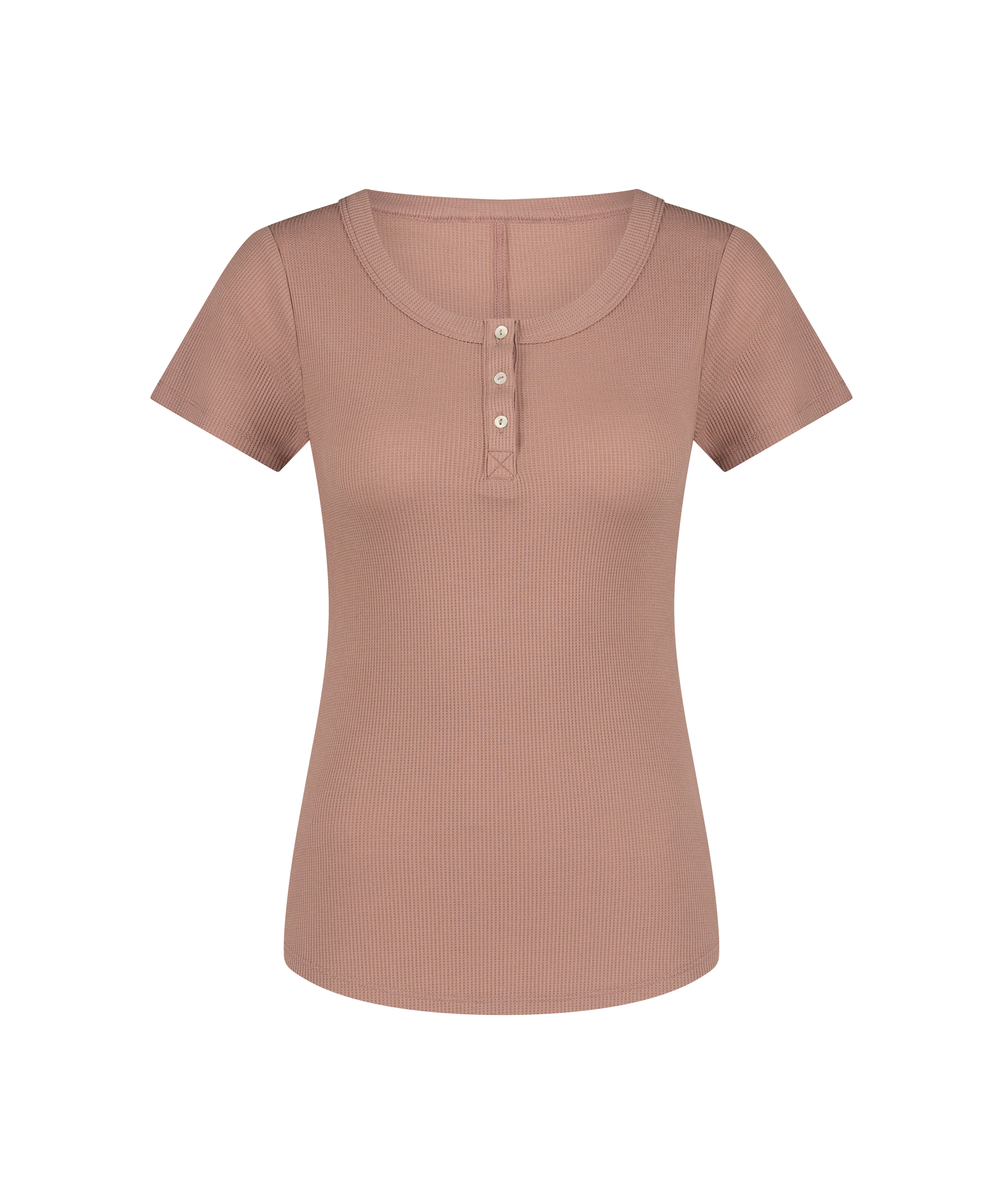 Henley Pyjama Top, Brown, main
