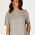 Rib Short Sleeve Top, Gray
