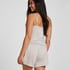 Pyjama Cami Striped Henley, Gray
