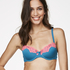 Secret Lace Padded Underwired Bra, Blue