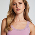 Ribbed Lace Singlet, Purple