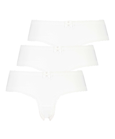 3-Pack London Brazilian, White