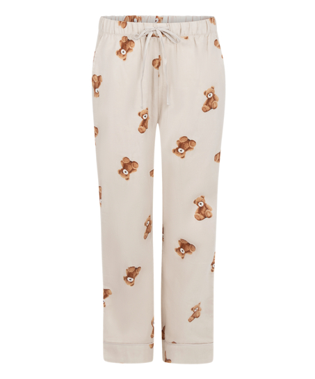 Pant Flannel Straight Bear, Beige