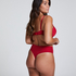 High Waisted Thong Smooth, Red