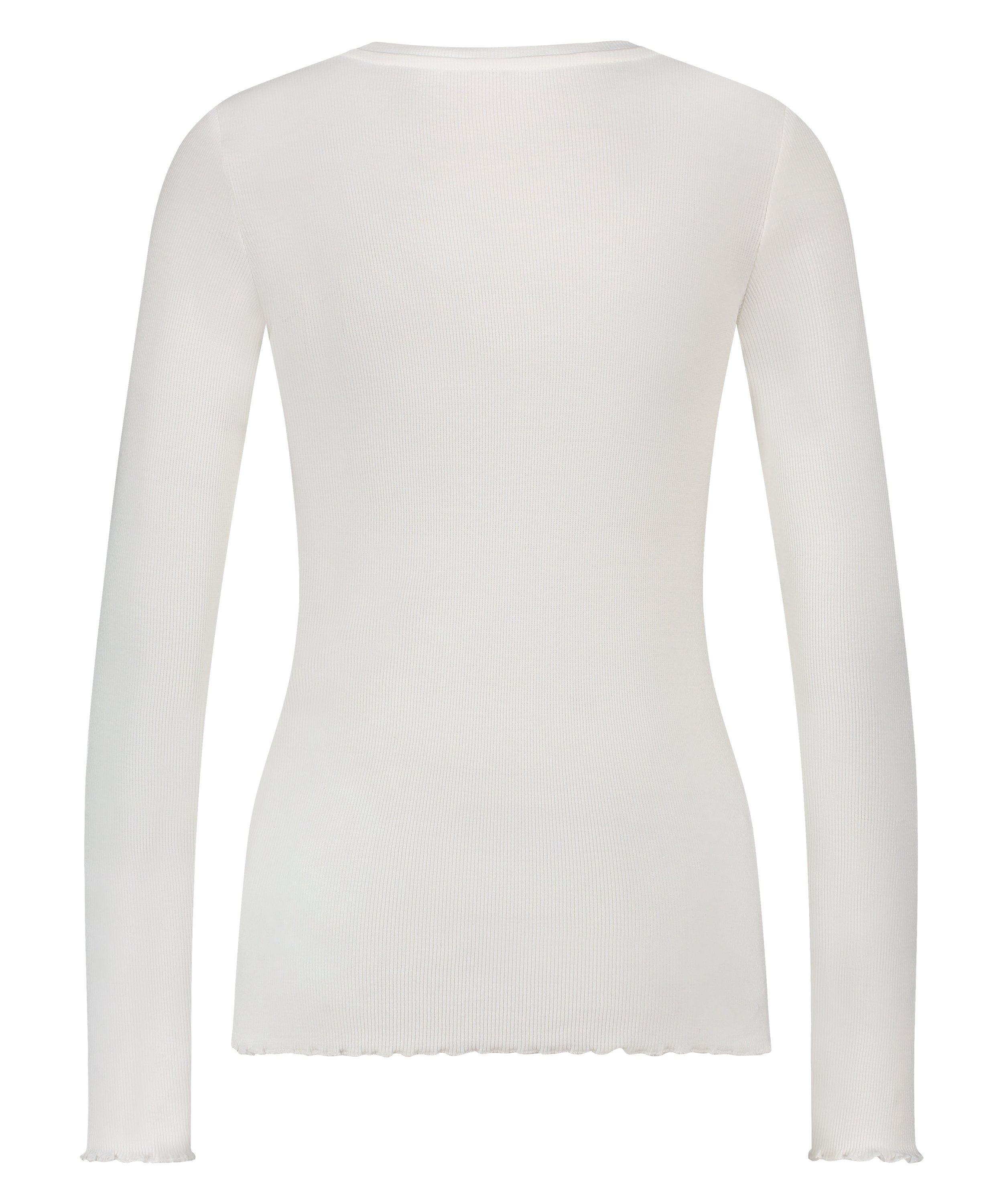 Long-Sleeved Pyjama Top, White, main