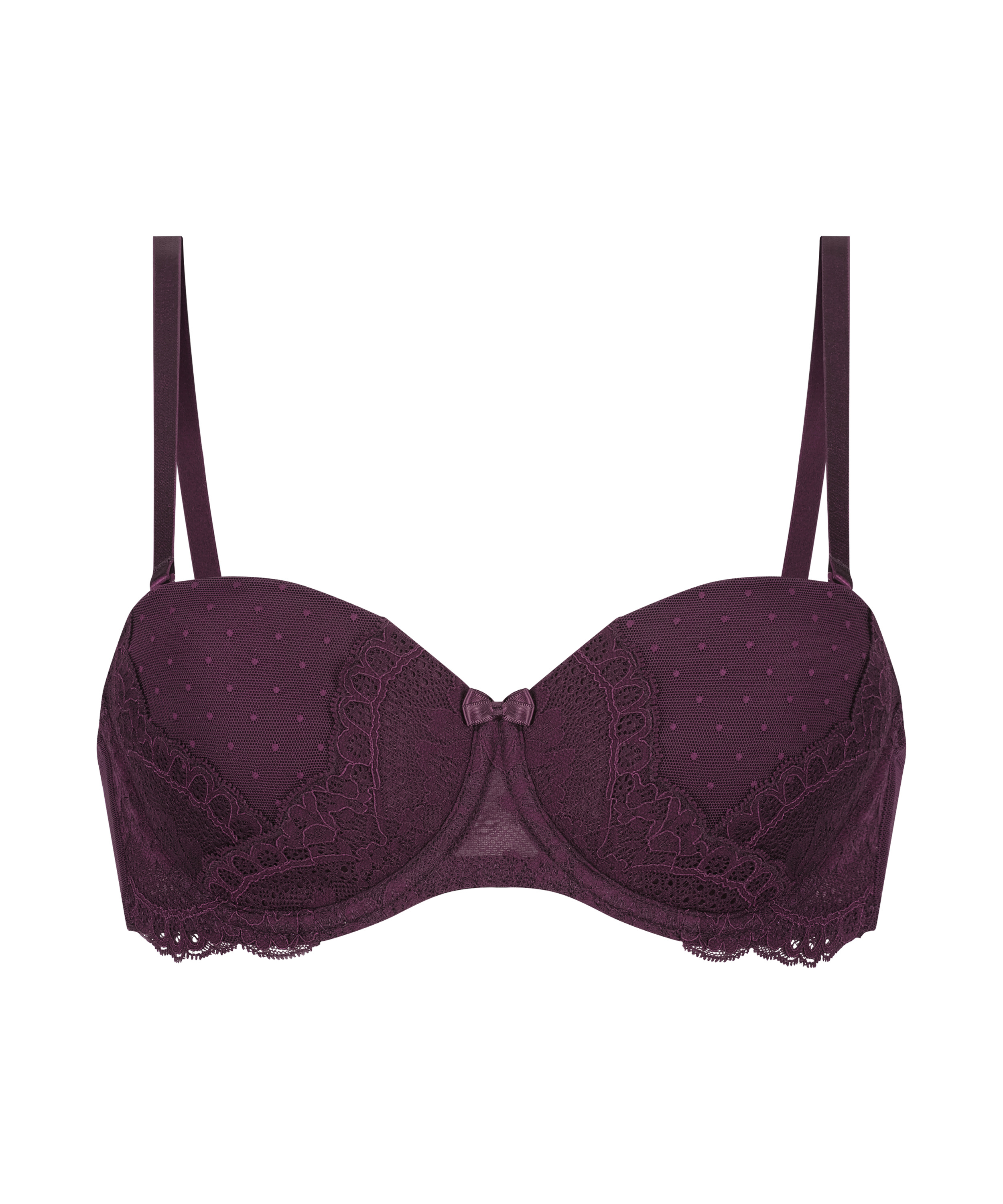 Tracey Padded Strapless Underwired Bra, Purple, main