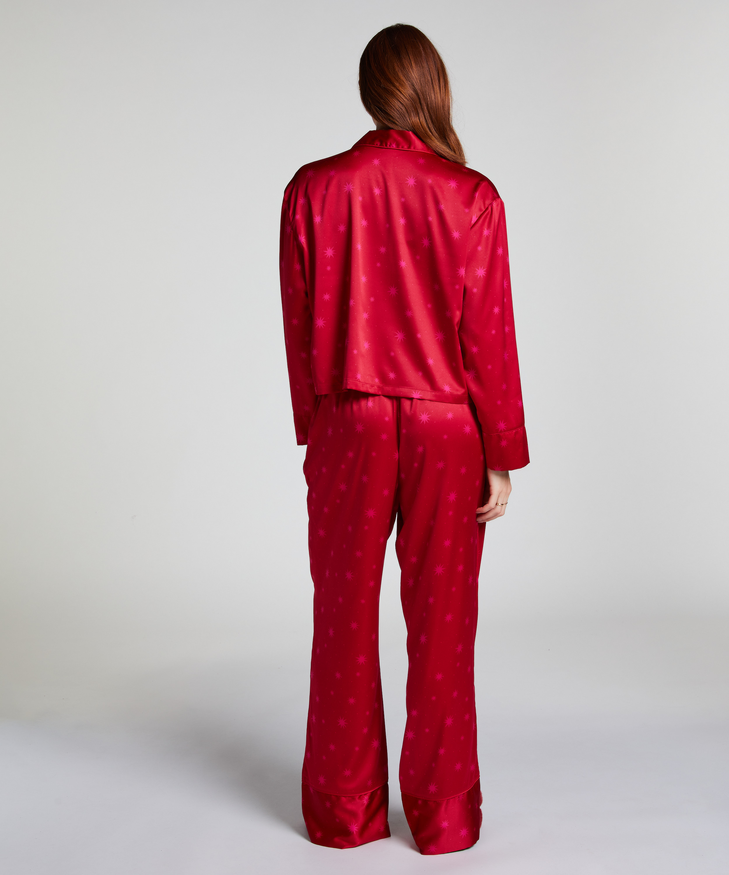 Satin Trousers, Red, main