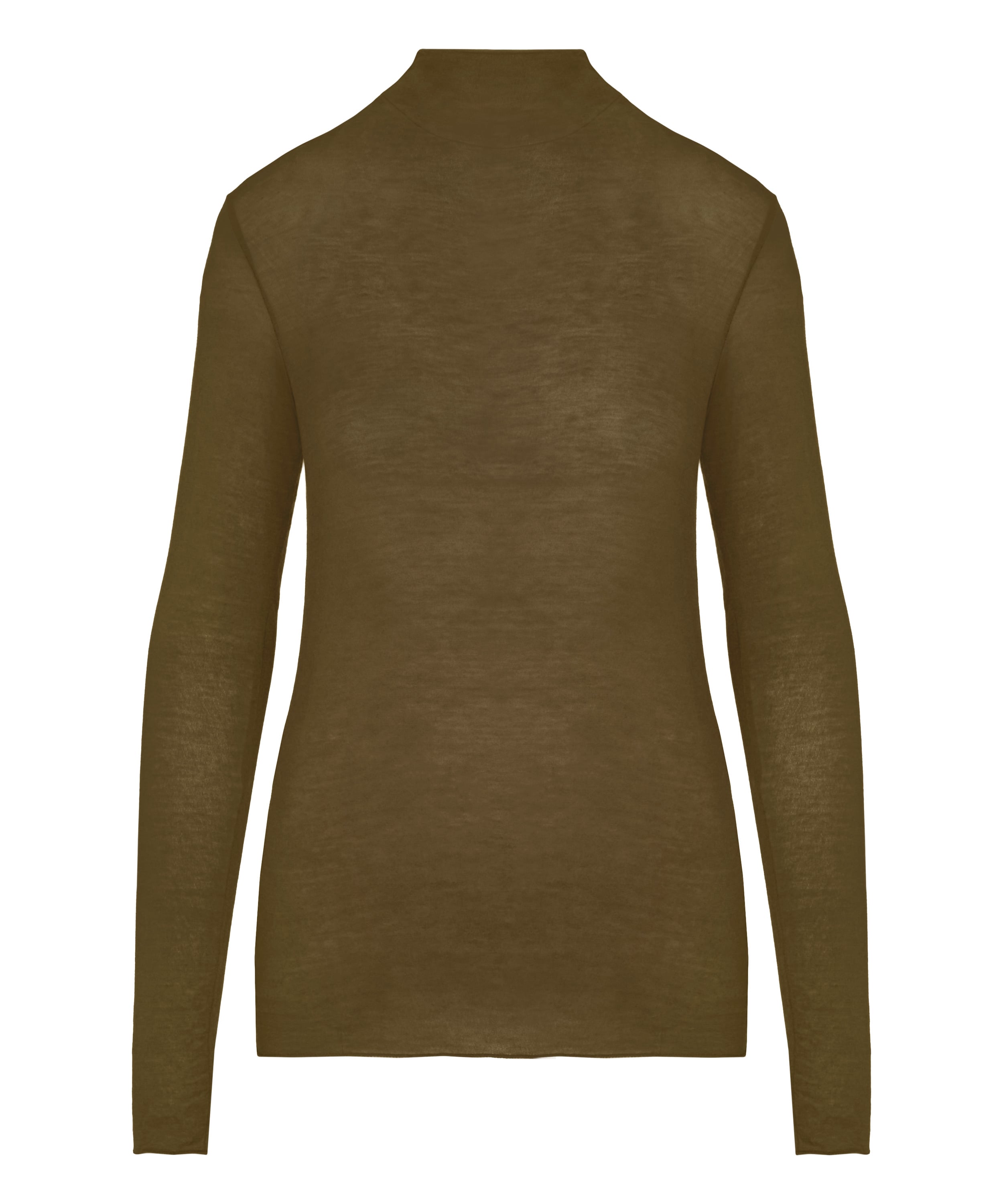 super soft Turtleneck shirt with Cashmere, Green, main