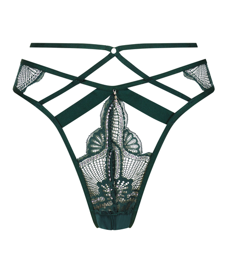 Lyra Open Crotch Brazilian, Green