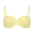 Scallop Padded Strapless Underwired Bikini Top Cup E +, Yellow