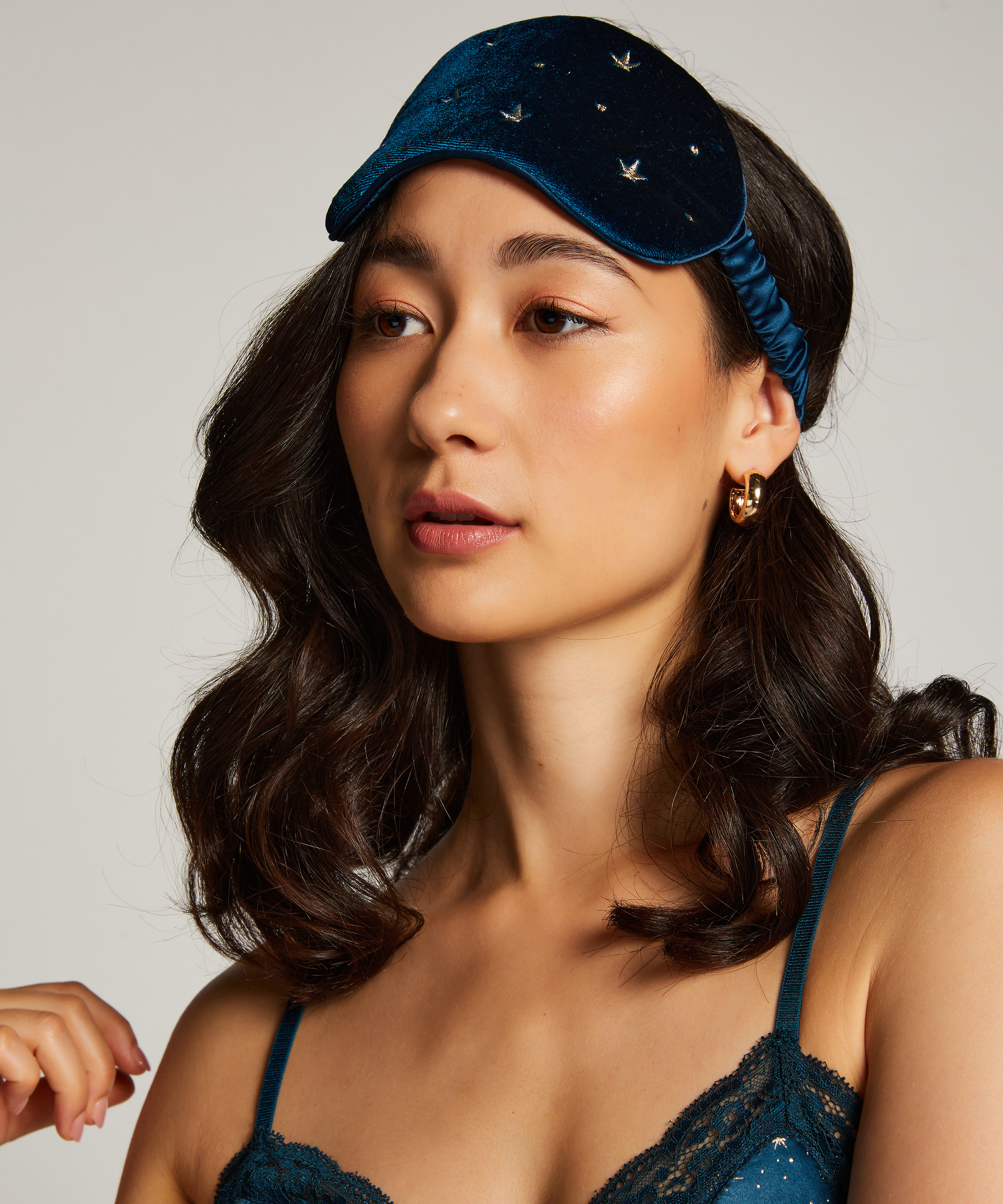 Sleepingmask Velours, Green, main