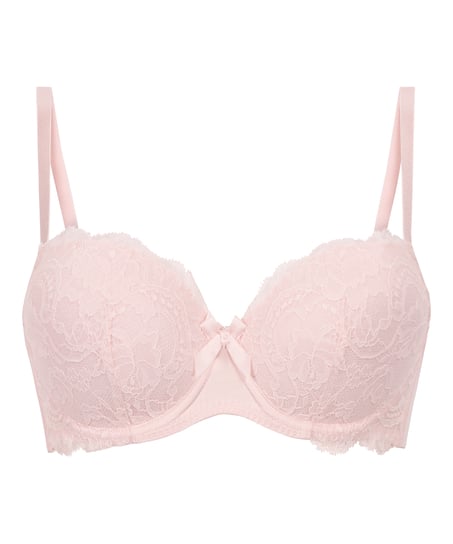 Teddy Padded Underwired Bra, Pink