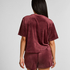 Velvet Pocket shorts, Red