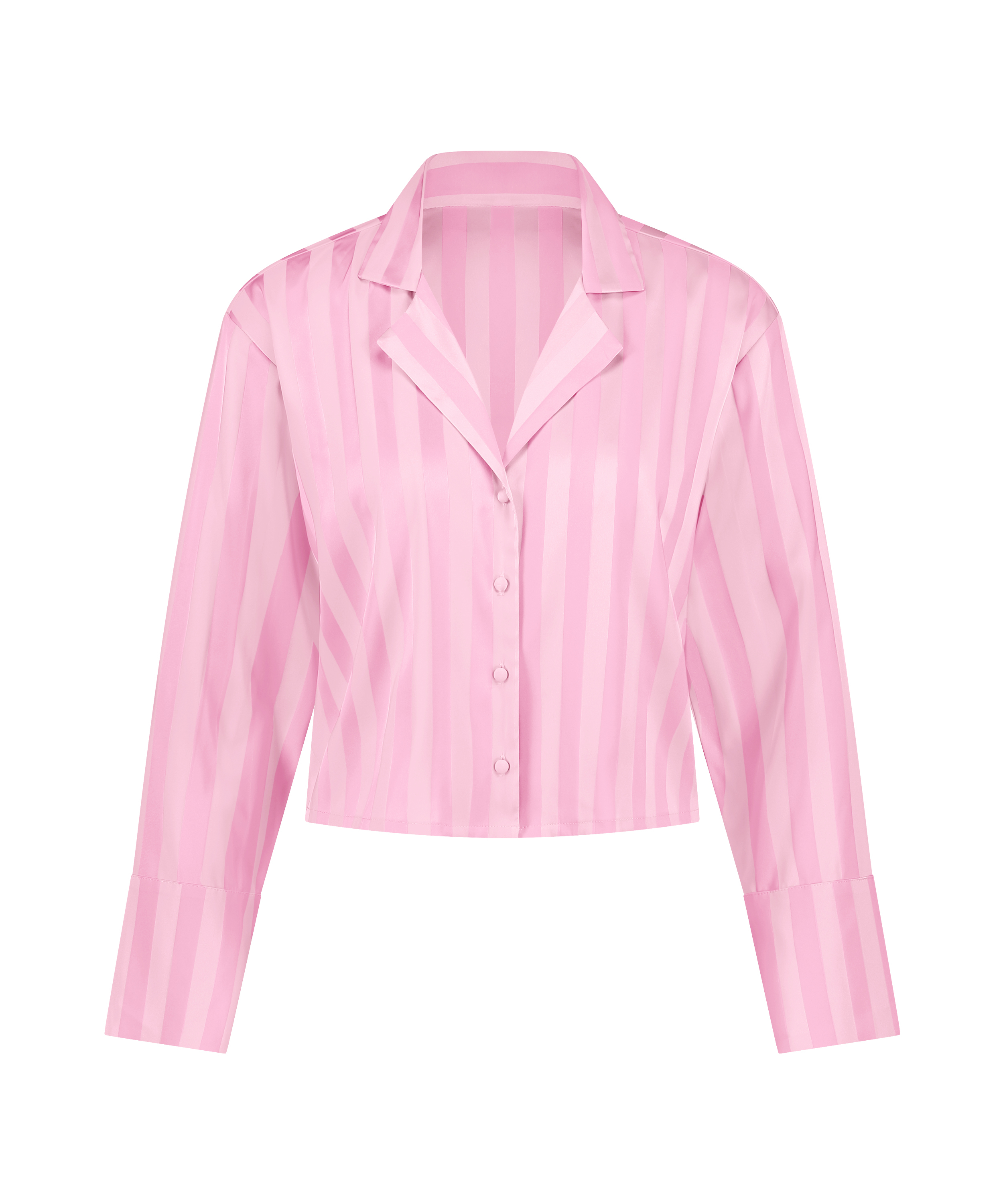Satin Long-Sleeved Jacket, Pink, main