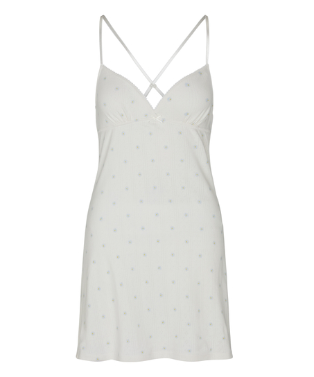 Pointelle Slipdress, White