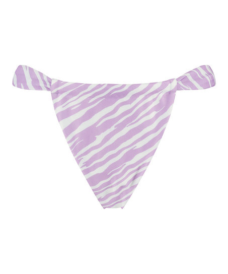 Zebra high-leg bikini bottoms, Purple