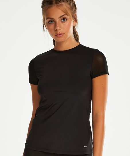 HKMX Open Back Sports Shirt, Black