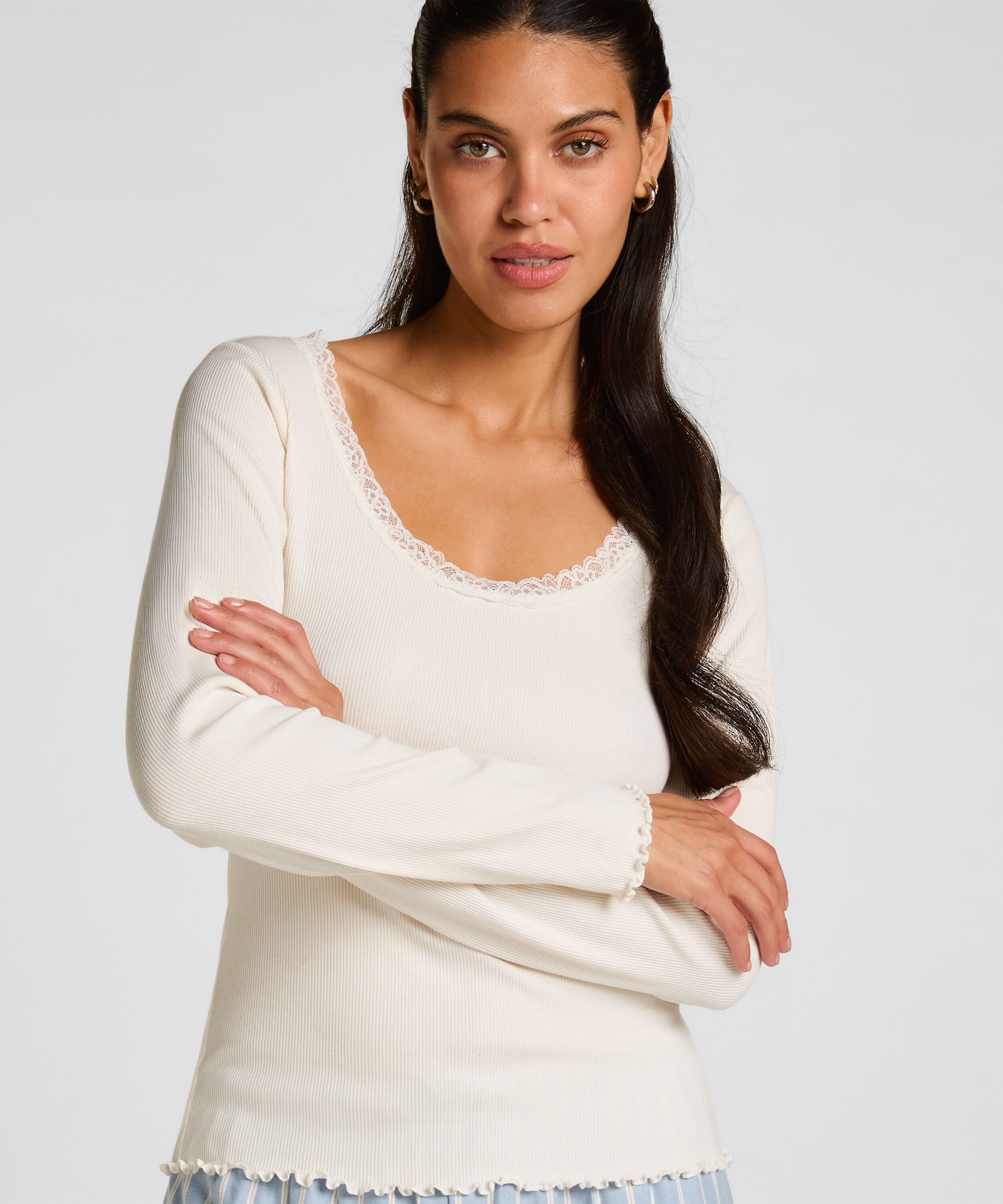 Top Jersey Lace, White