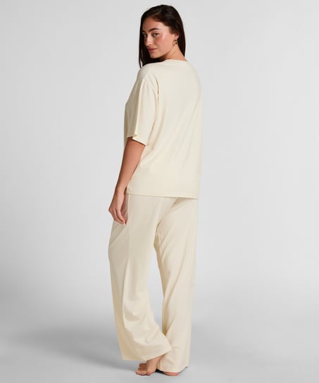 Pyjama Top Loose, White