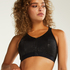 HKMX Sports bra The Pro Level 3 Gold Glitter, Black