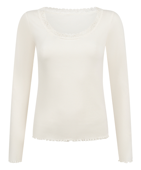 Top Jersey Lace, White