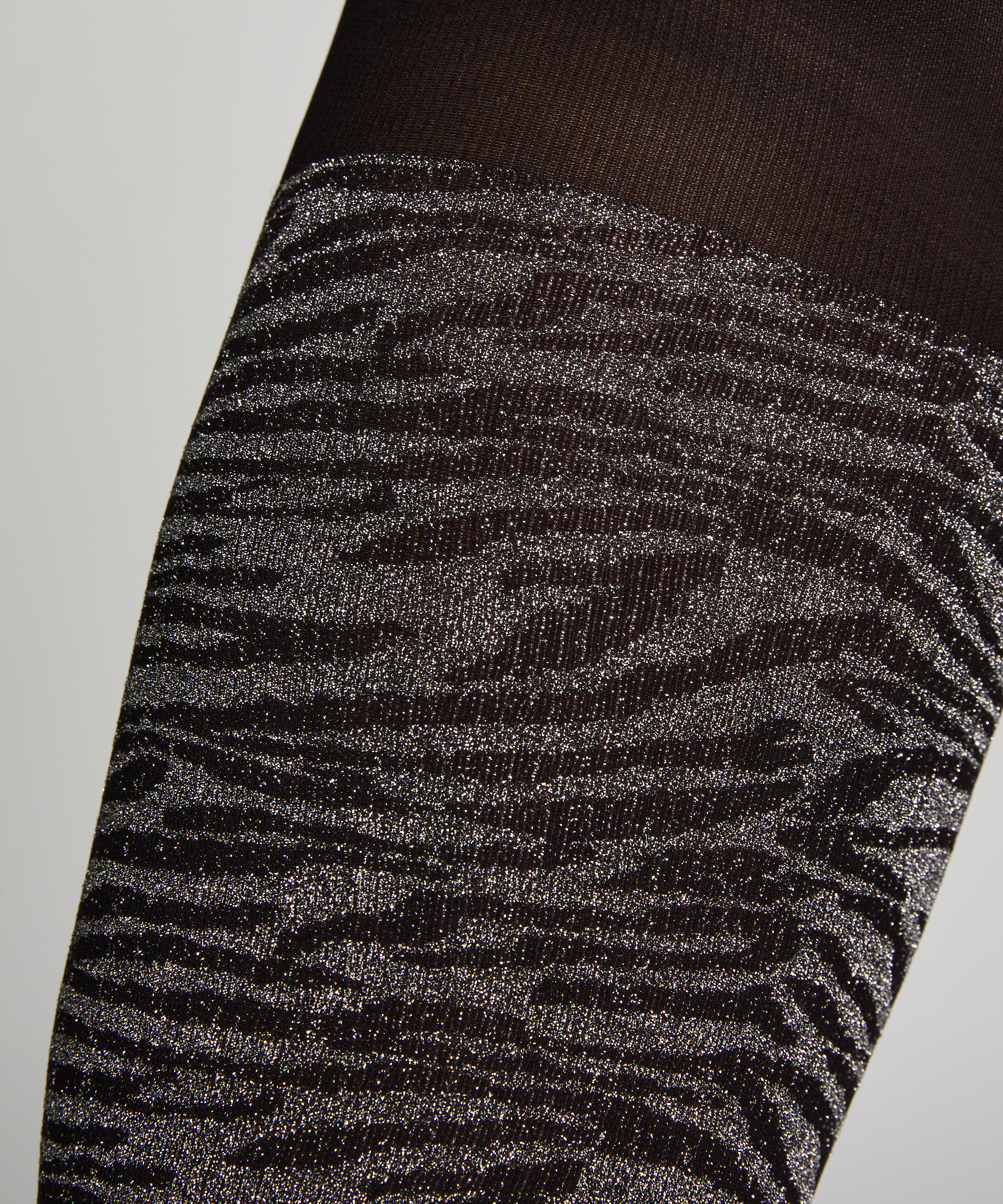 50 Denier Tights Lurex Zebra, Black, main