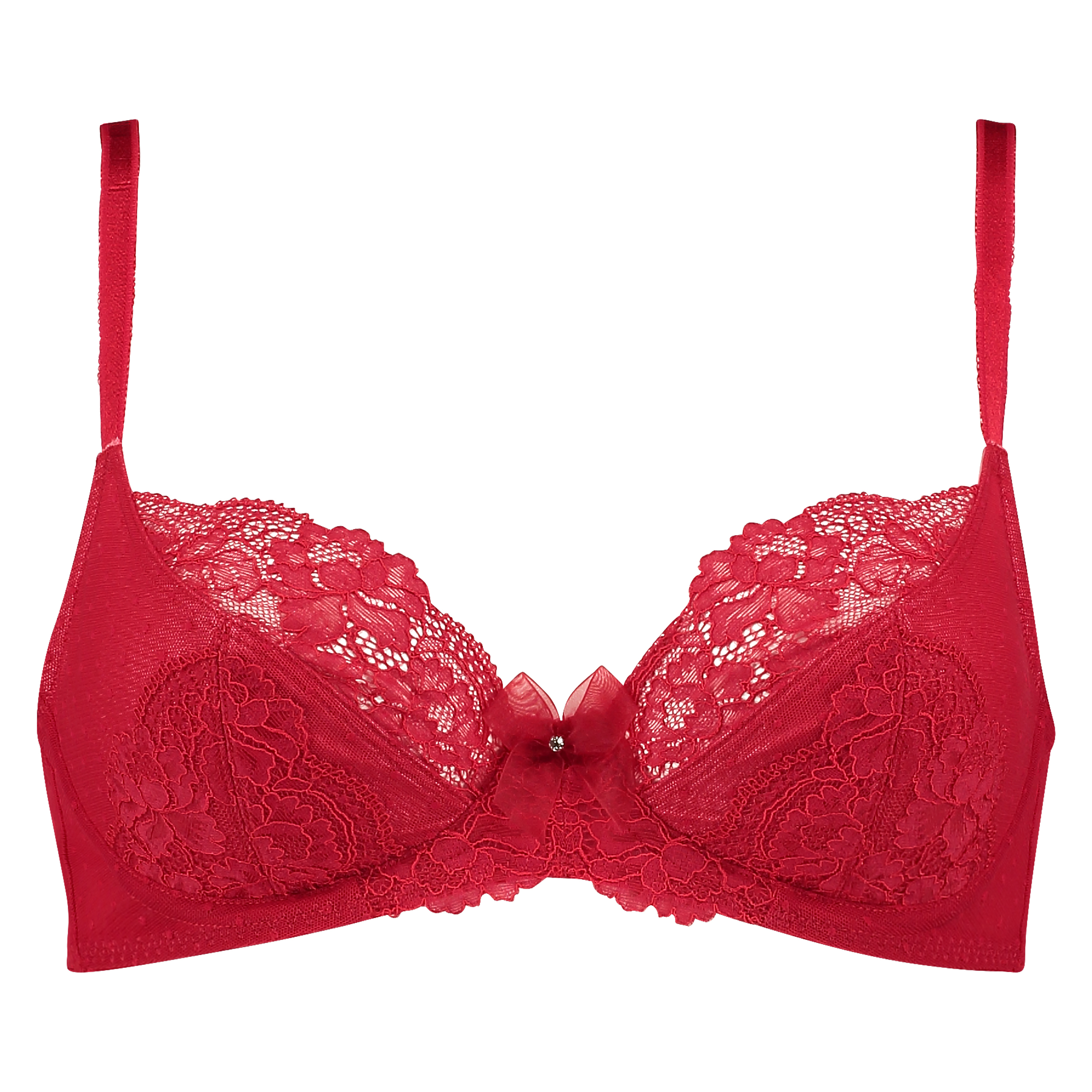 Padded underwired bra Roxy, Red, main