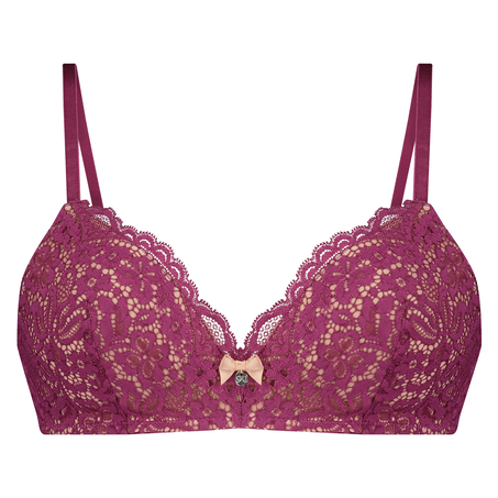 Rose Padded Non-Underwired Bra, Purple