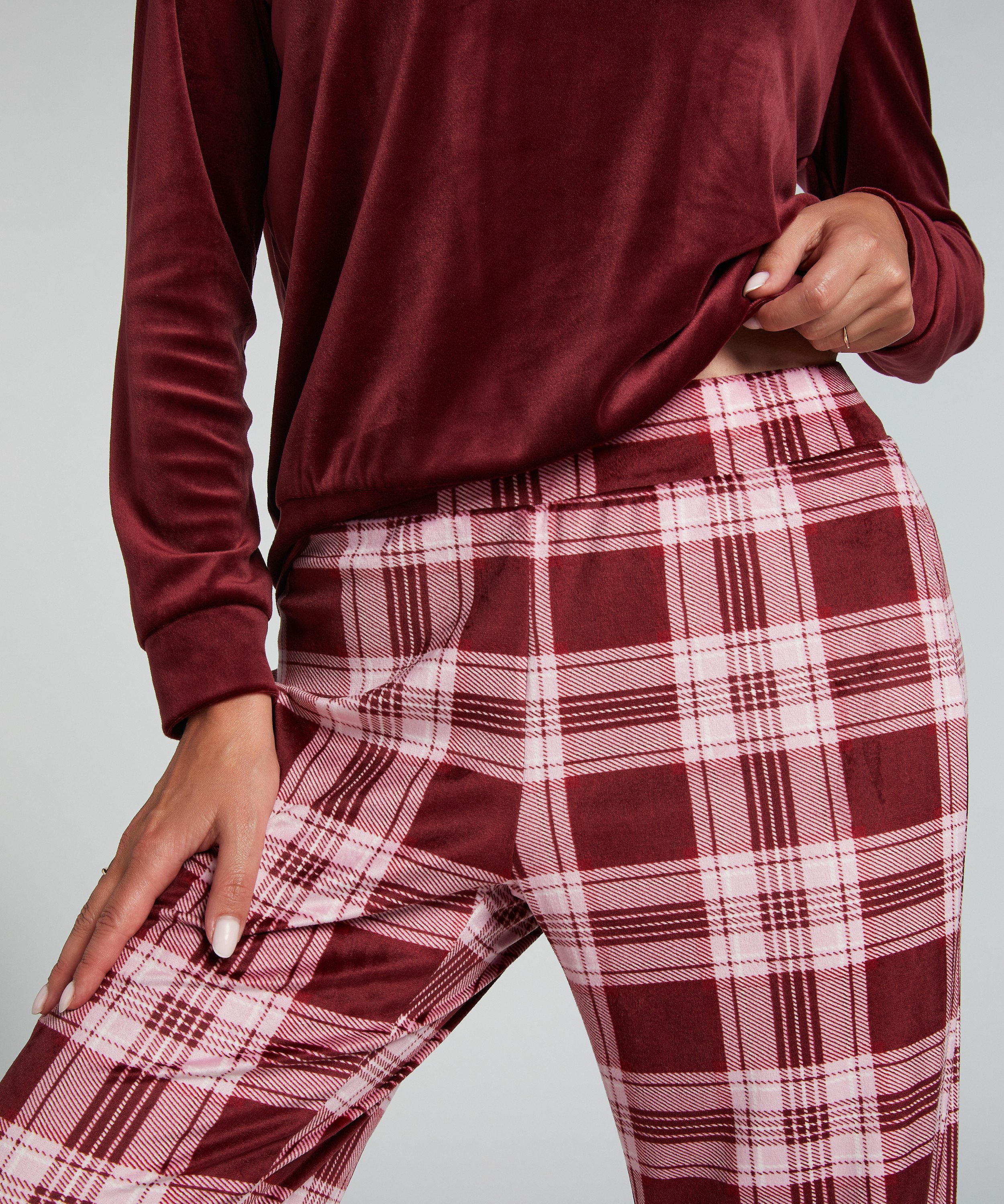 Velvet Pyjama Set, Purple, main