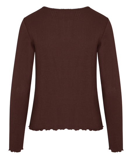 Top Pointelle, Brown