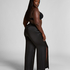 Beach Satin Pant, Black