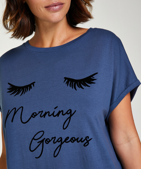 Round Neck Nightshirt, Blue