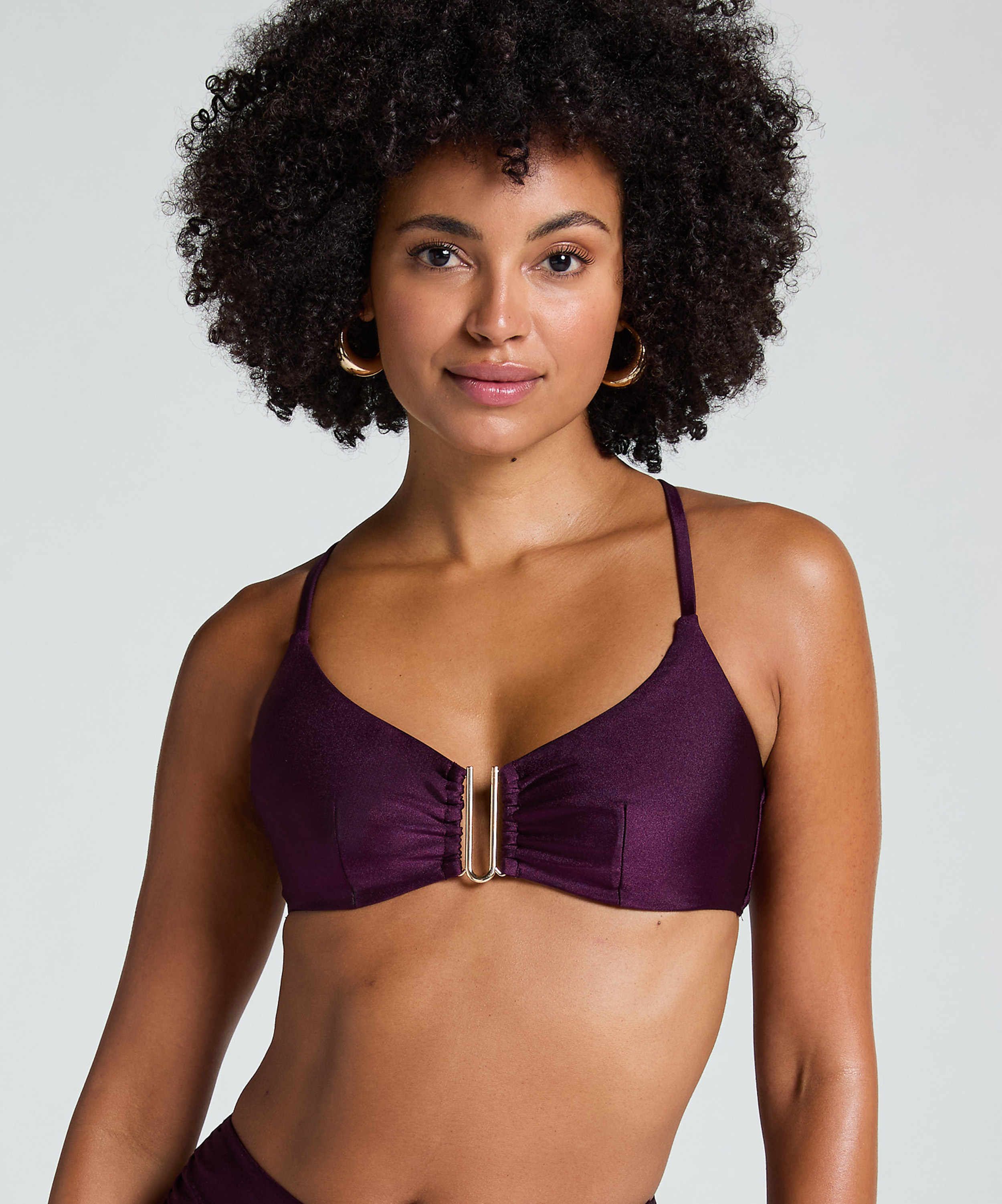 Costa Bikini Crop Top, Purple, main