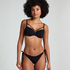 Scallop Padded Underwired Bikini Top, Black