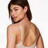 Padded Underwired Bra Satin Fleece, Beige