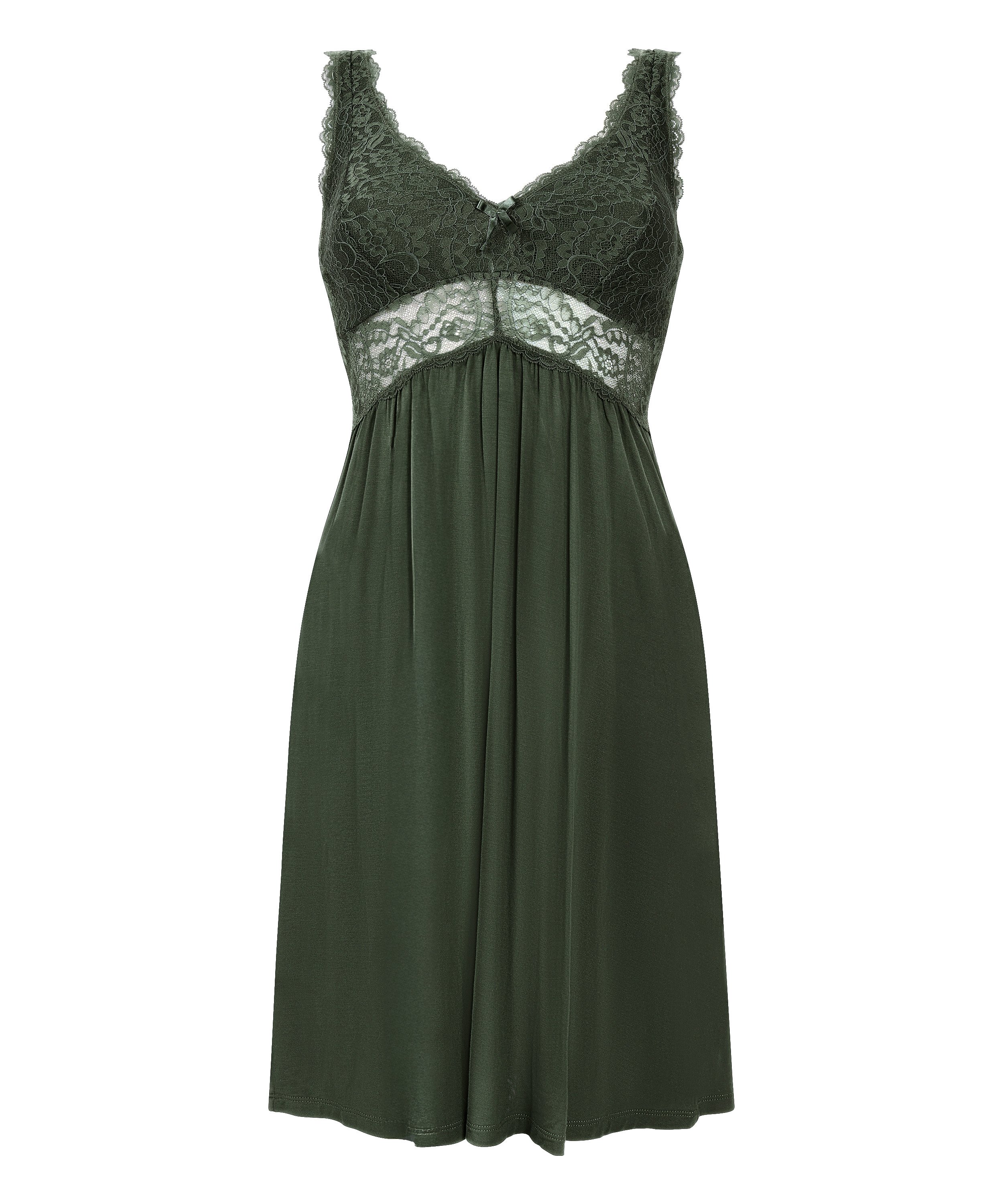 Nora Lace Slip Dress, Green, main