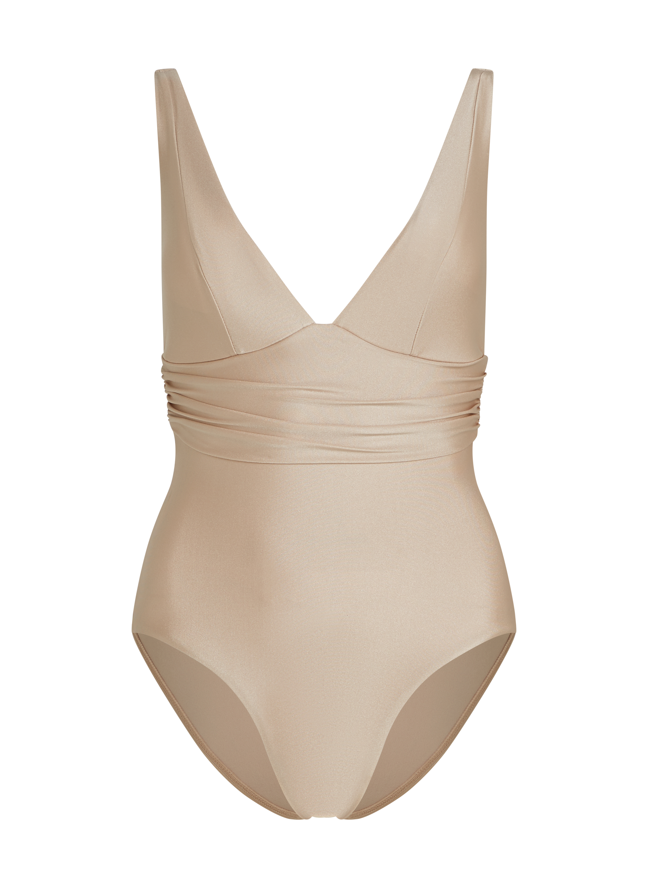 Luxe Shaping Swimsuit, Beige, main