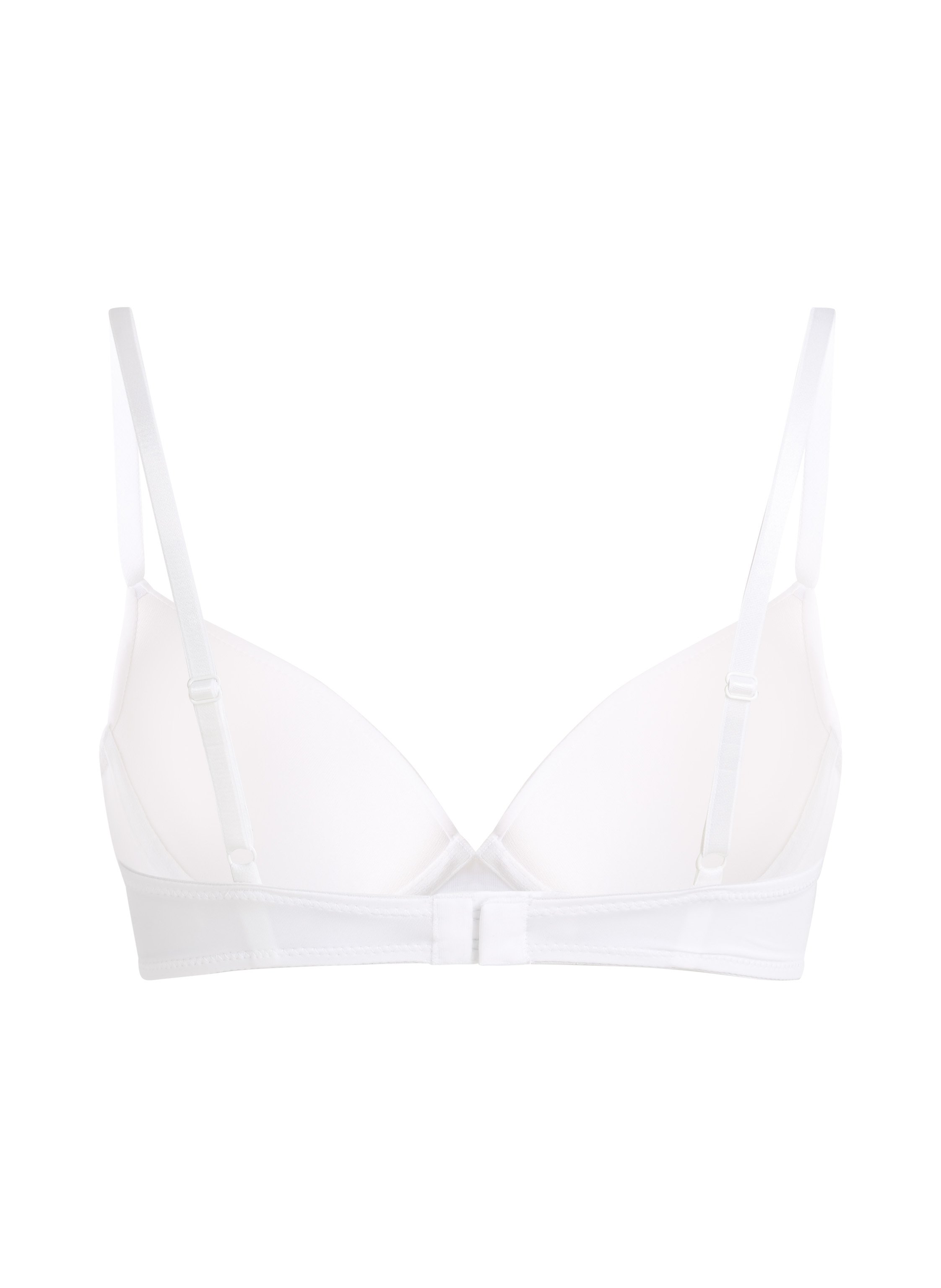 Plunge Padded Underwired Bra, White, main