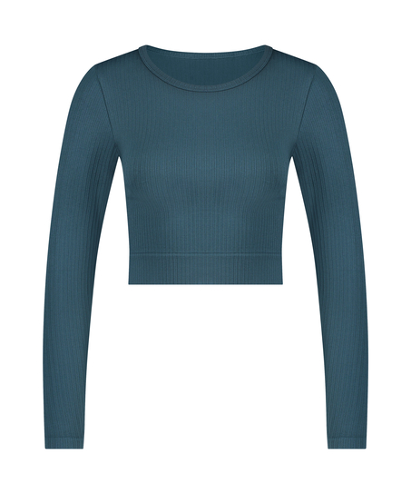 HKMX Seamless Sport Cropped Top, Green