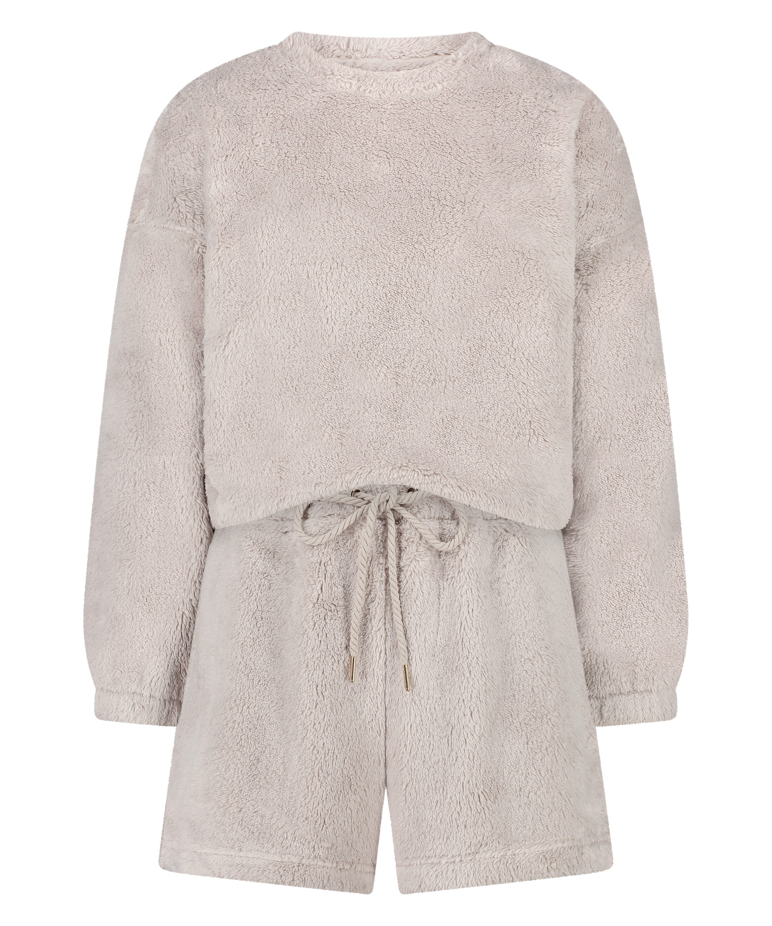 Fleece Pyjama Set, Gray, main