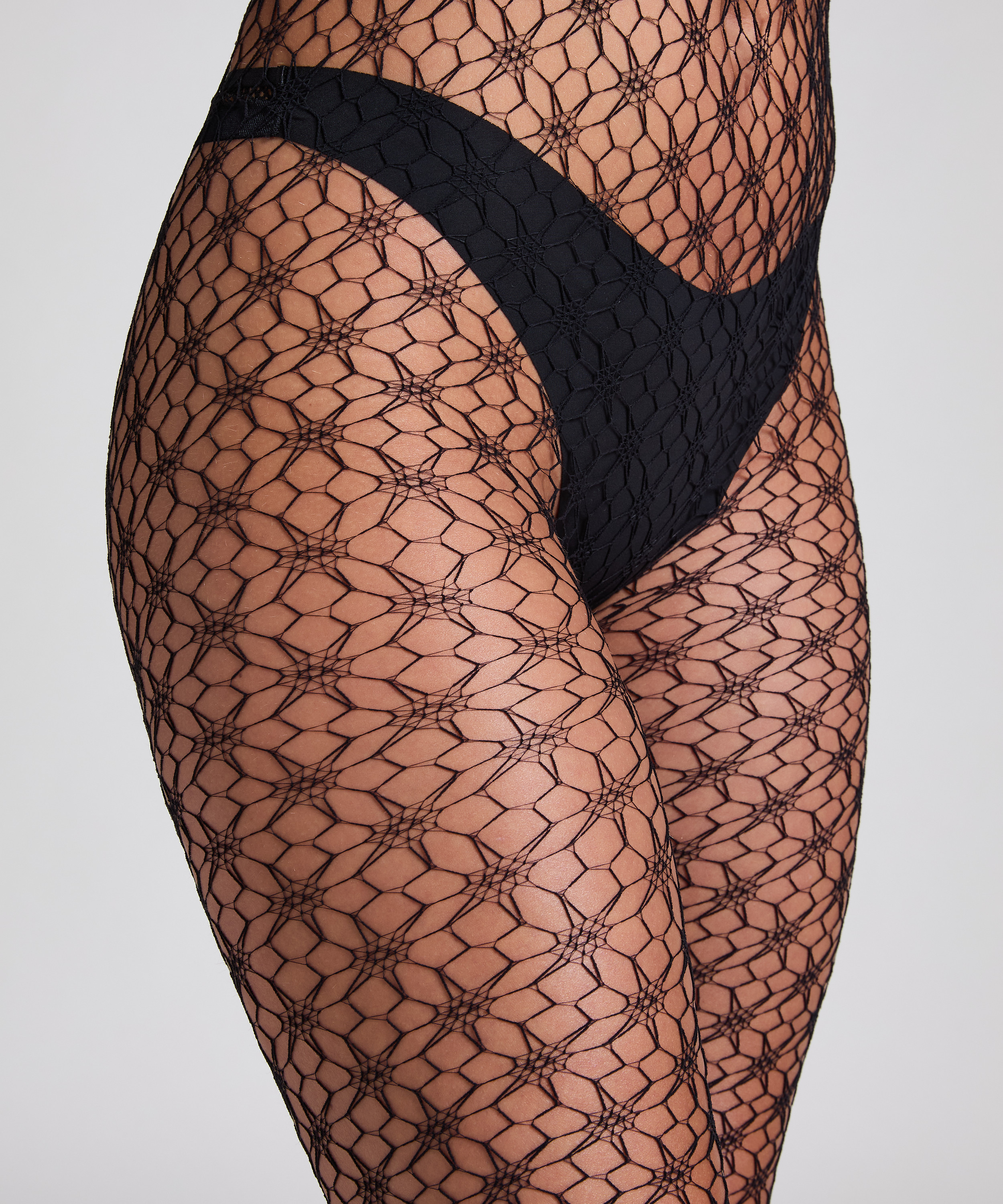 Tights Crochet, Black, main